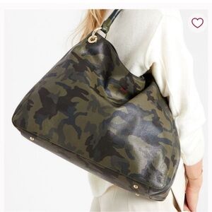 Mark and Graham leather camo bag